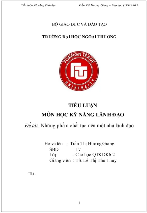 Những phẩm chất tạo nên một nhà lãnh đạo
