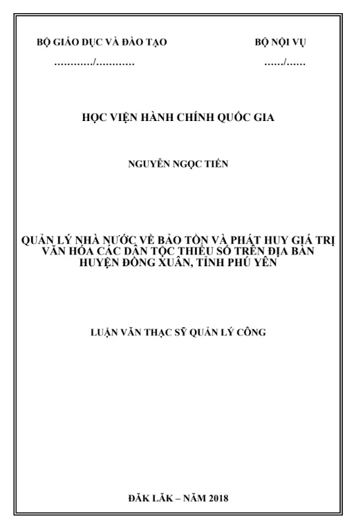 Tiểu luận Quản trị học – Quản lý nhà nước về văn hóa