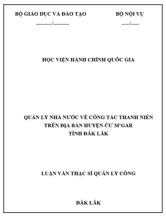 Quản lý nhà nước về công tác thanh niên trên địa bàn tỉnh Đắk Lắk Quản lý nhà nước về công tác thanh niên trên địa bàn tỉnh Đắk Lắk