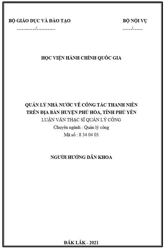 Quản lý nhà nước về thanh niên ở tỉnh Phú Yên Quản lý nhà nước về thanh niên ở tỉnh Phú Yên