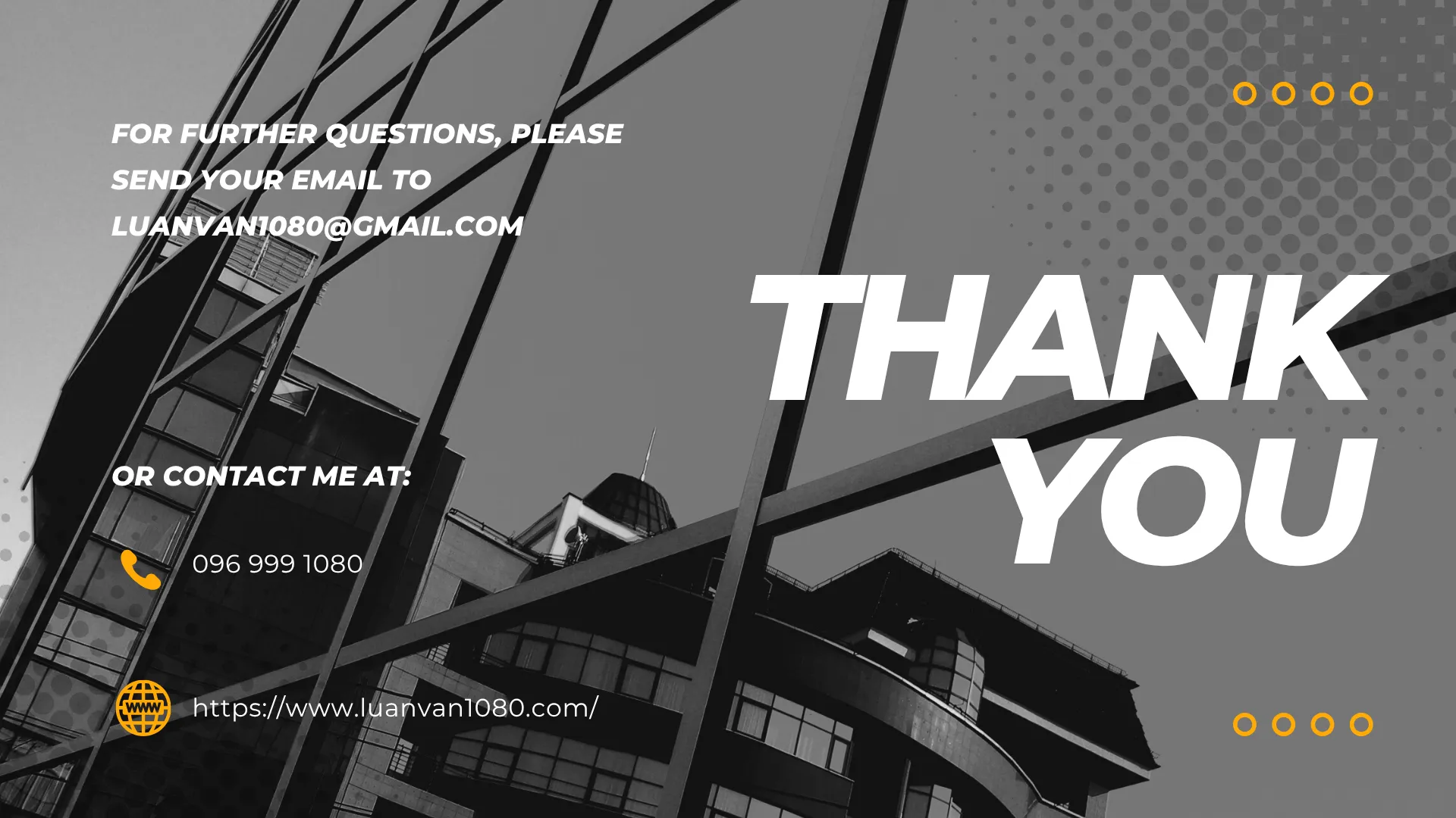 Mẫu slide cảm ơn PowerPoint chuyên nghiệp cho doanh nghiệp