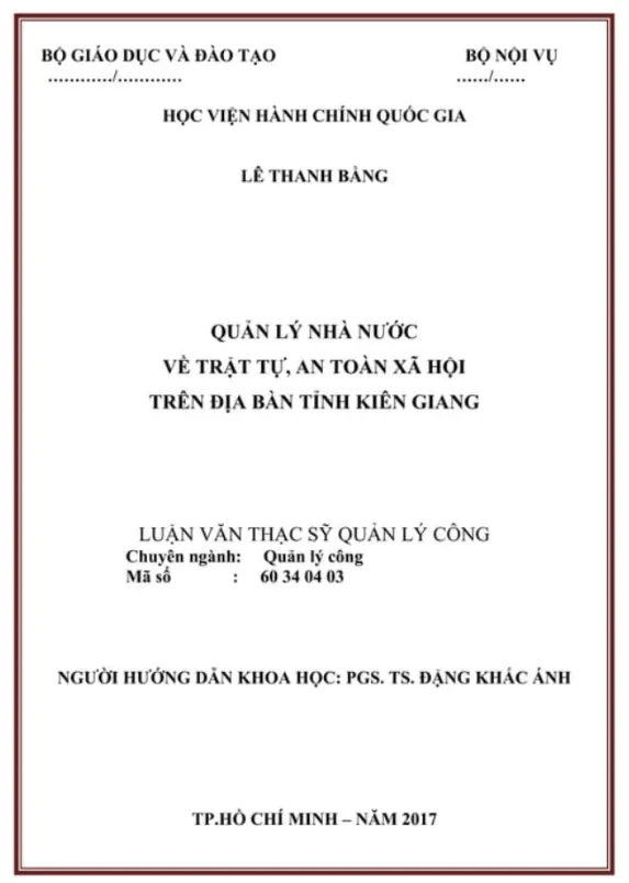 Mẫu luận văn quản lý nhà nước về an ninh quốc phòng
