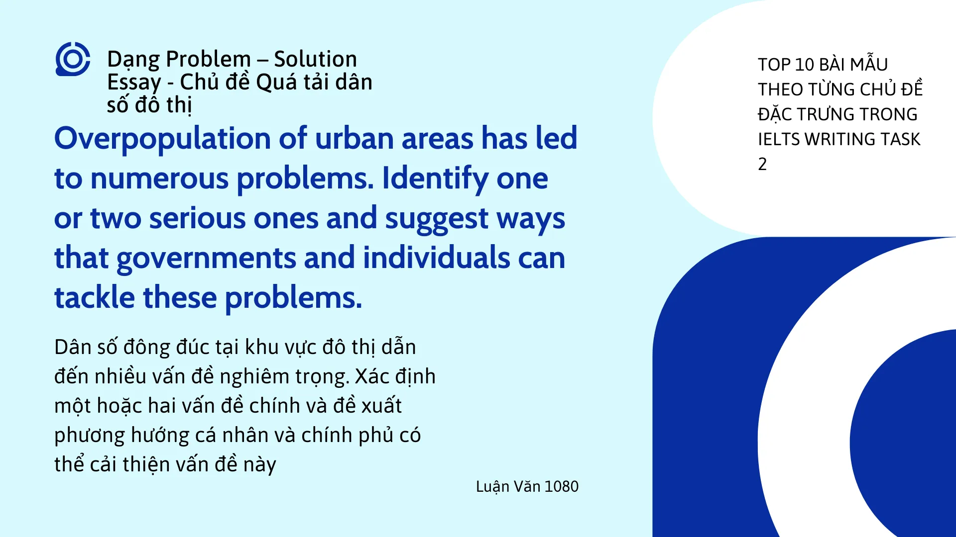 Bài mẫu Essay chủ đề quá tải dân số – Dạng Problem and Solution