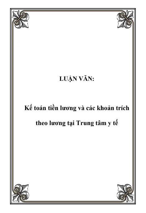 Mẫu luận văn kế toán tiền lương số 1