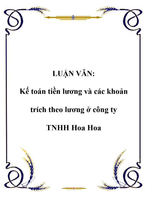 Mẫu luận văn kế toán tiền lương số 11