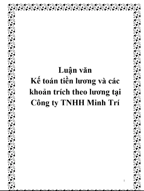 Mẫu luận văn kế toán tiền lương số 4