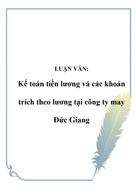 Mẫu luận văn kế toán tiền lương số 7