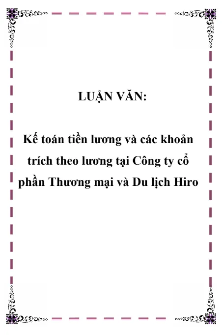 Mẫu luận văn kế toán tiền lương số 8