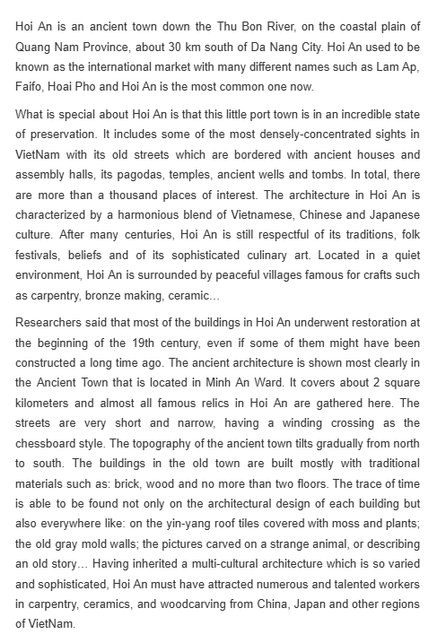 Bài luận tiếng Anh mẫu chủ đề danh làm thắng cảnh Bài luận tiếng Anh mẫu chủ đề danh làm thắng cảnh