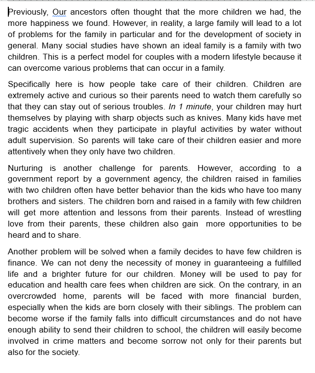 Bài luận tiếng Anh mẫu chủ đề gia đình Bài luận tiếng Anh mẫu chủ đề gia đình