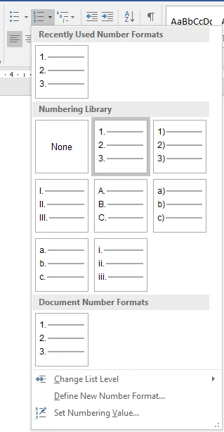 Cách đánh số thứ tự trong Word bằng Bullet