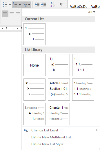 Cách tạo mục lục phân cấp trong Word
