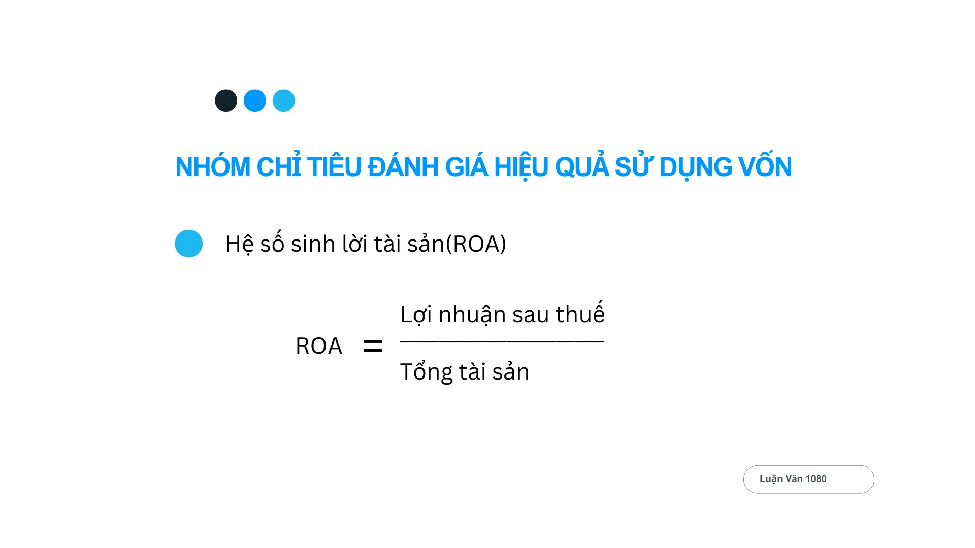 Hệ số sinh lời tài sản (ROA)