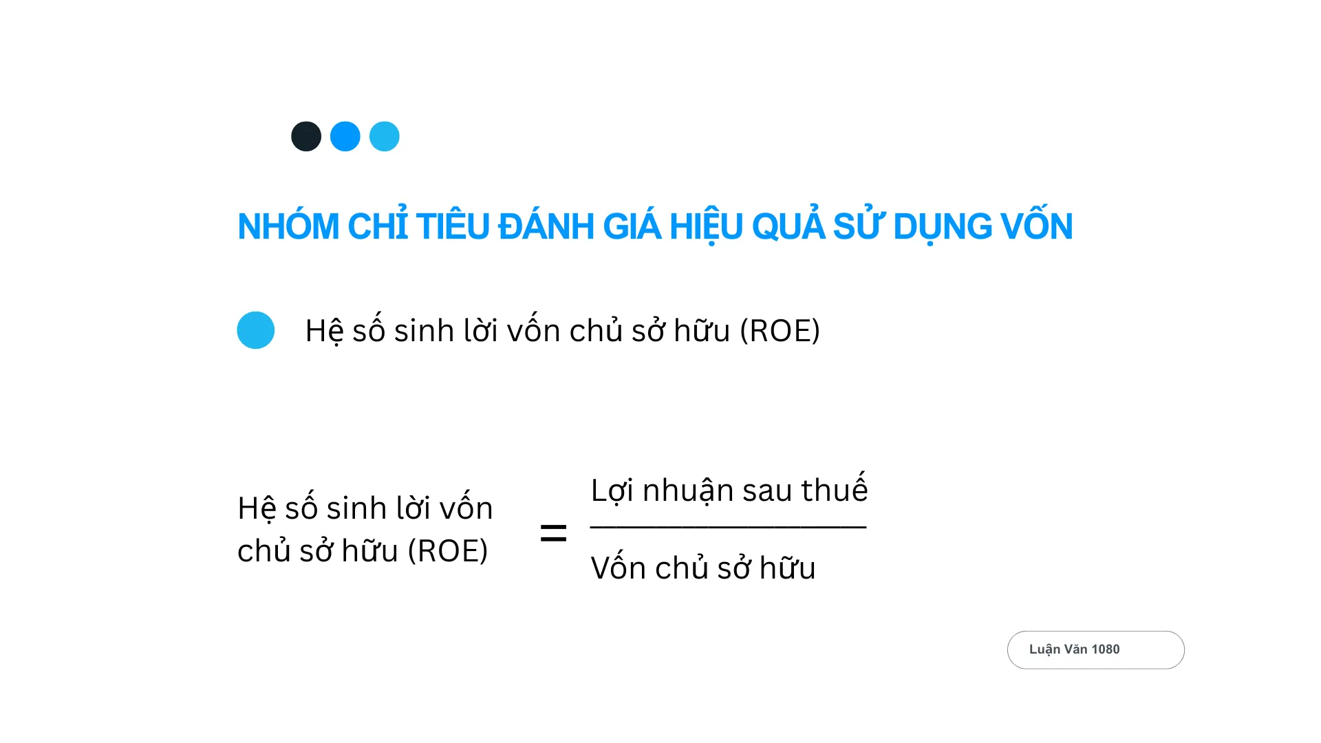 Hệ số sinh lời vốn chủ sở hữu (ROE)