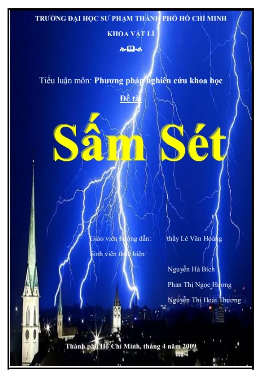 Tiểu luận phương pháp nghiên cứu khoa học về Sấm Sét