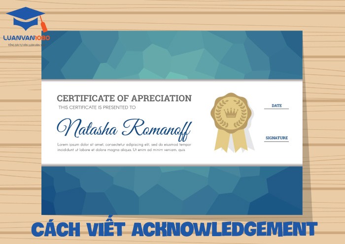 Cách Viết Acknowledgement