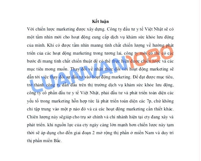 Kết luận tiểu luận mẫu số 1