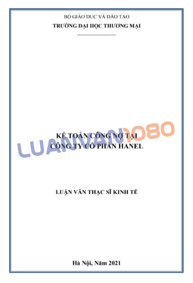 Luận văn về kế toán công nợ tại công ty Hanel