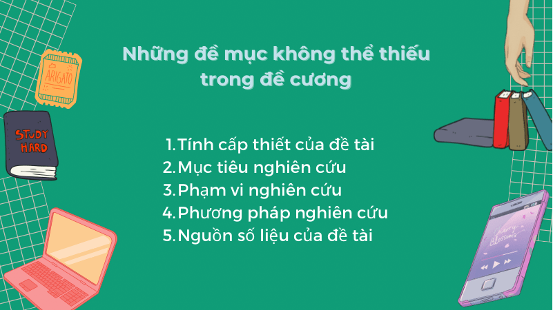 Những đề mục không thể thiếu trong đề cương