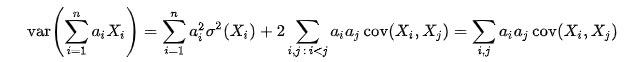Cách tính hiệp phương sai với các tổ hợp tuyến tính Cách tính hiệp phương sai với các tổ hợp tuyến tính