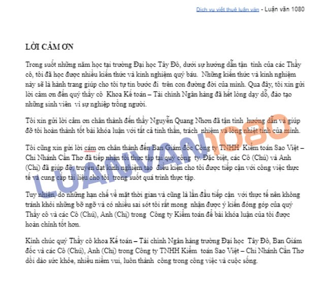 Luận văn kế toán công nợ phải thu tại công ty Sao Việt