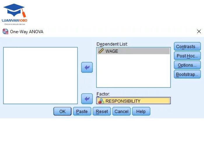 Chọn RESPONSIBILITY ở ô Factor