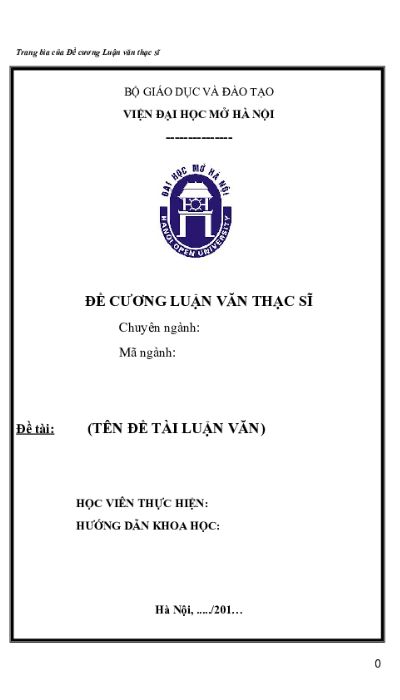 Mẫu bìa luận văn thạc sĩ 4 Mẫu bìa luận văn thạc sĩ 4