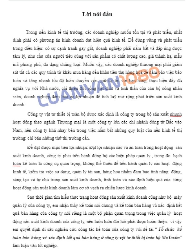 Luận văn kế toán bán hàng hóa tiêu dùng tại công ty vật tư MaTexim