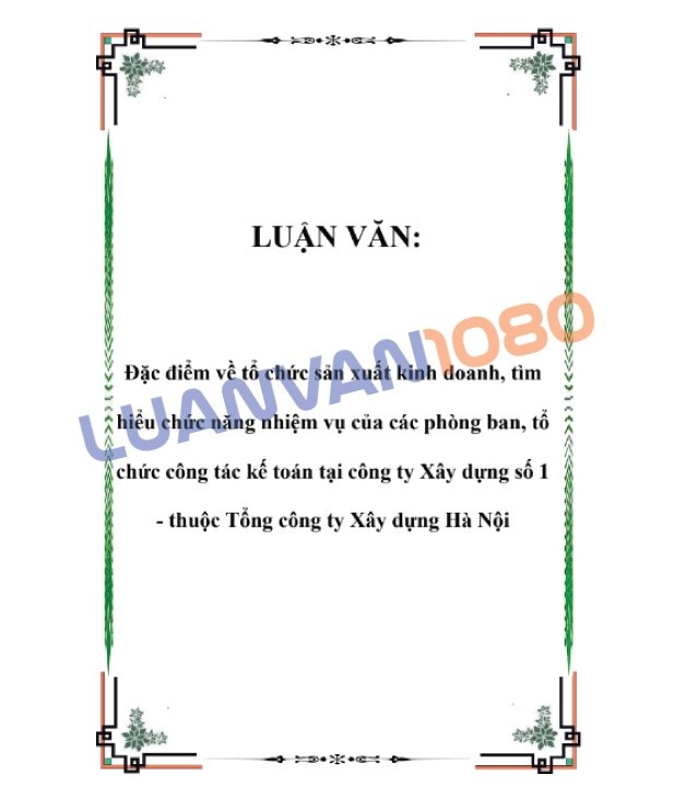 Luận văn kế toán tại công ty xây dựng Hà Nội