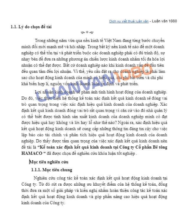 Kế toán xác định kết quả hoạt động kinh doanh tại Công ty Bê Tông HAMACO