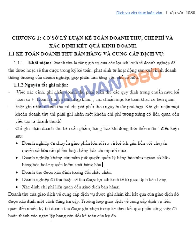 Kế toán xác định kết quả kinh doanh tại Công ty cổ phần khu công nghiệp Nam Tân Uyên