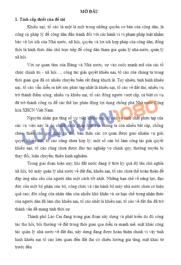 Luận văn quản lý đất đai tỉnh lào cai