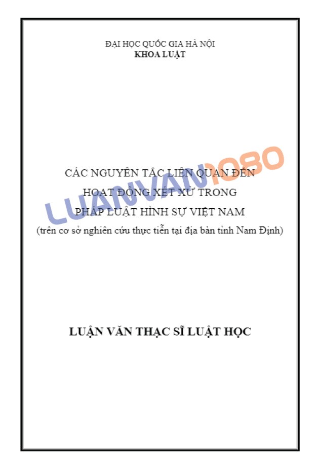 Luận văn thạc sỹ hình sự trên địa bàn tỉnh Nam Định Luận văn thạc sỹ hình sự trên địa bàn tỉnh Nam Định