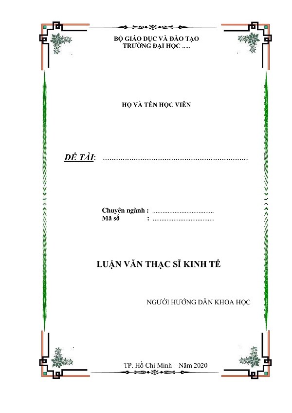 Mẫu bìa luận văn thạc sĩ 3 Mẫu bìa luận văn thạc sĩ 3