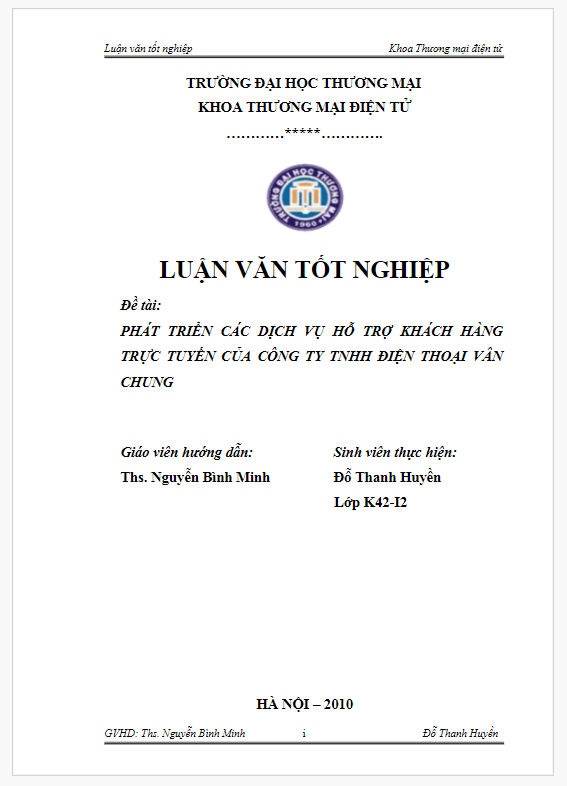 Mẫu bìa luận văn tốt nghiệp TMU Mẫu bìa luận văn tốt nghiệp TMU