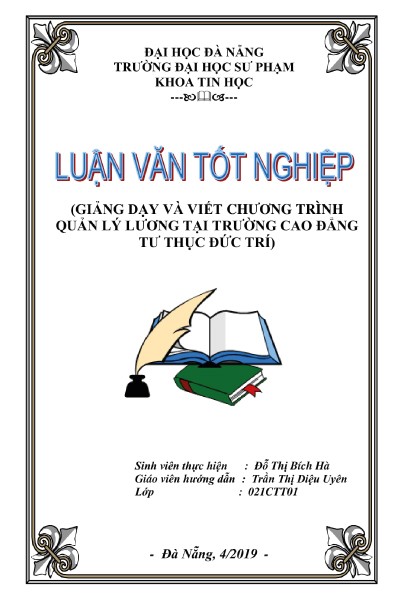 Mẫu bìa luận văn tốt nghiệp UDN Mẫu bìa luận văn tốt nghiệp UDN