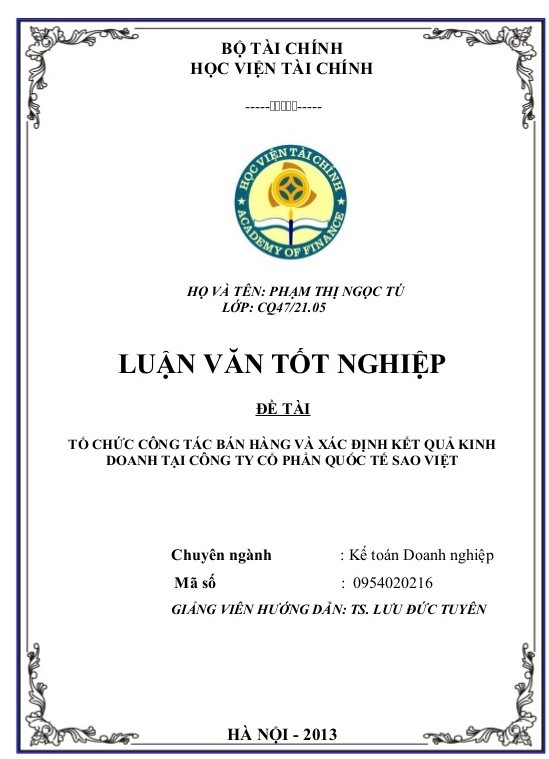 Mẫu bìa luận văn tốt nghiệp UOF Mẫu bìa luận văn tốt nghiệp UOF