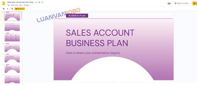 Mẫu slide luận văn kế toán bán hàng