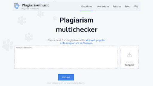 Phần mềm check đạo văn online Plagiarismhunt