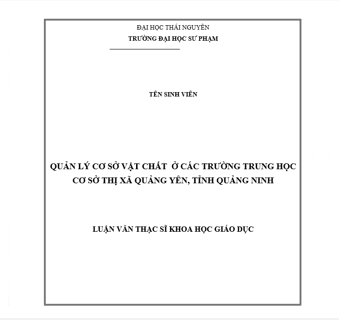 Đề tài sáng kiến kinh nghiệm quản lý cơ sở vật chất và thiết bị dạy học tại tỉnh Quảng Ninh