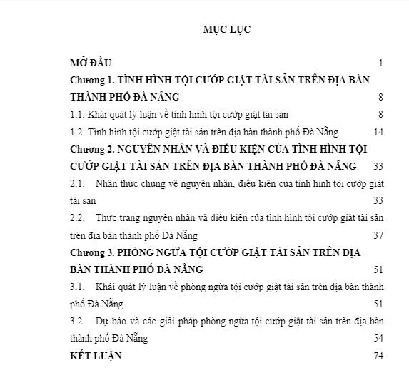 Đề cương luận văn thạc sĩ luật học