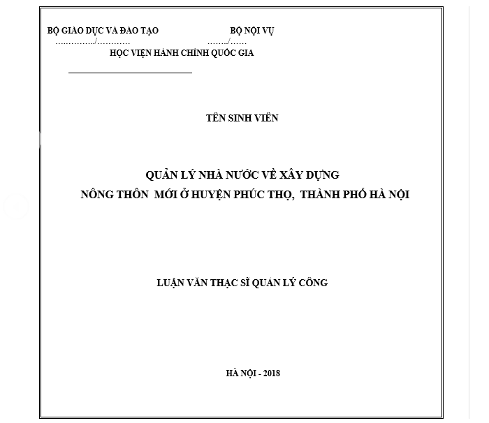 Thực trạng quản lý nhà nước về xây dựng nông thôn mới tại Hà Nội Thực trạng quản lý nhà nước về xây dựng nông thôn mới tại Hà Nội