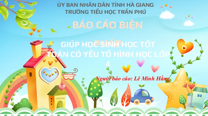Mẫu SKKN giúp học sinh học tốt toán có yếu tố hình học lớp 4