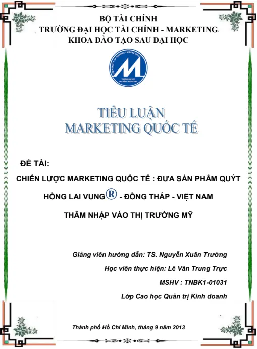 marketing căn bản về Chiến lược Marketing quốc tế