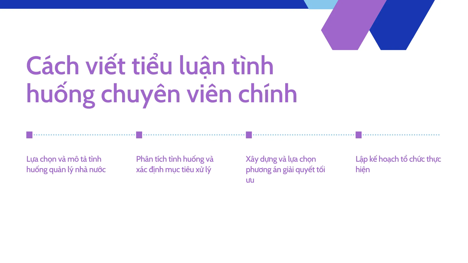 Cách viết tiểu luận tình huống chuyên viên chính