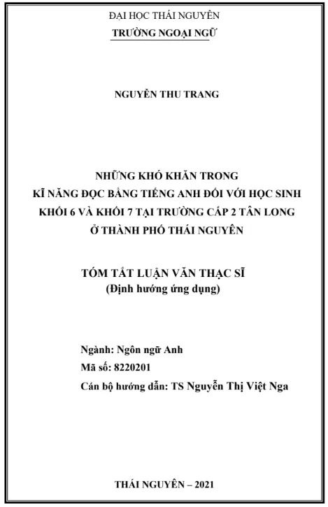 Luận văn thạc sĩ tiếng Anh là gì?