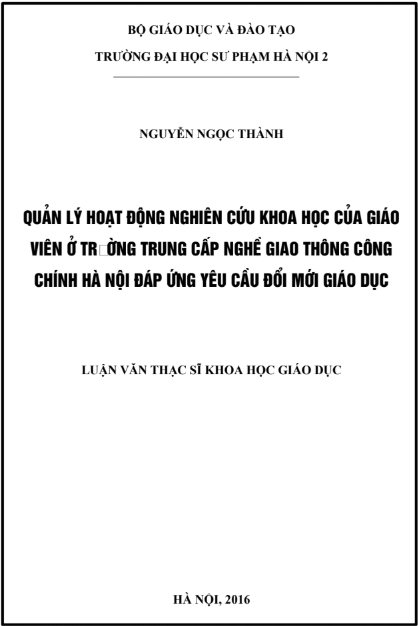 Báo cáo về hoạt động nghiên cứu của giáo viên ở trường Trung cấp nghề Báo cáo về hoạt động nghiên cứu của giáo viên ở trường Trung cấp nghề