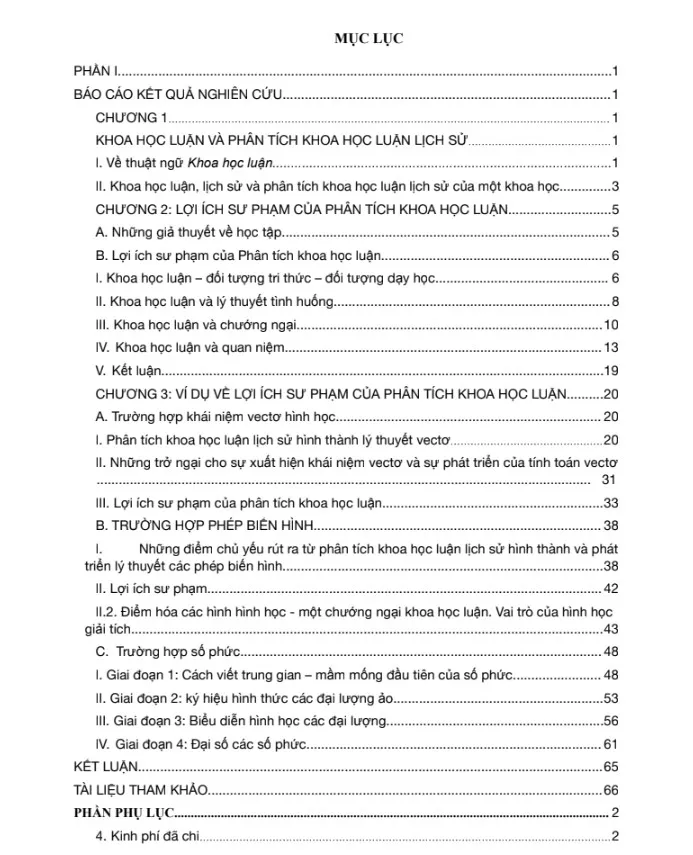 Vai trò của phân tích khoa học luận trong giảng dạy môn Toán