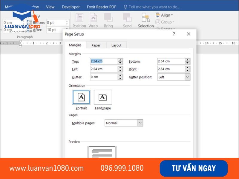 Cách căn lề và tạo khung viền chuẩn UEH