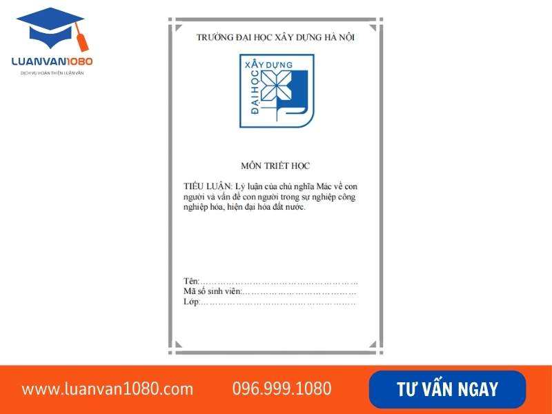 Cách làm bìa tiểu luận trong Word từng bước